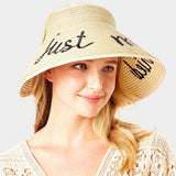just married Message Roll Up Foldable Visor Sun Hat - Madeline Love - Flyclothing LLC