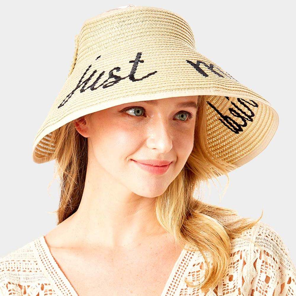 just married Message Roll Up Foldable Visor Sun Hat - Madeline Love - Flyclothing LLC