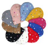 Pearl Jewel Embellished Fleece Lining Knit Beanie Hat - Madeline Love - Flyclothing LLC