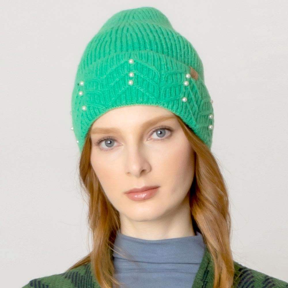 Pearl Beanie Hat - Madeline Love - Flyclothing LLC