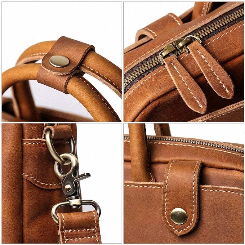 The Everyday Office Briefcase - Classy Leather Bags - Flyclothing LLC