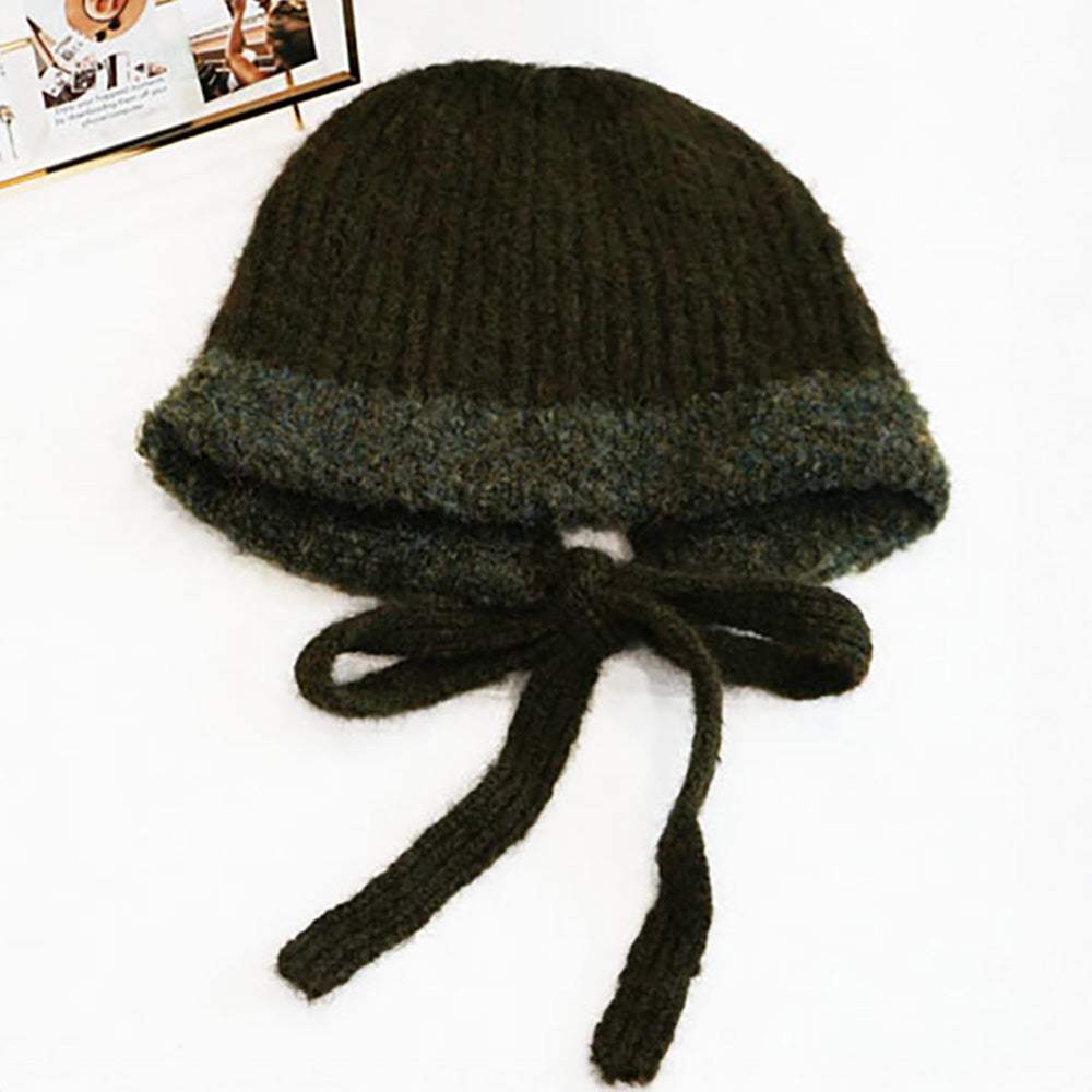 Stylish Knitted Winter Bonnet Hat - Madeline Love - Flyclothing LLC