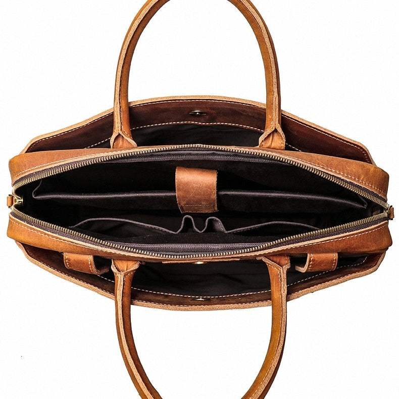 The Everyday Office Briefcase - Classy Leather Bags - Flyclothing LLC