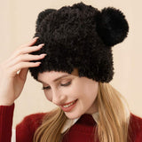 Faux Fur Pom Pom Ear Beanie Hat - Madeline Love - Flyclothing LLC