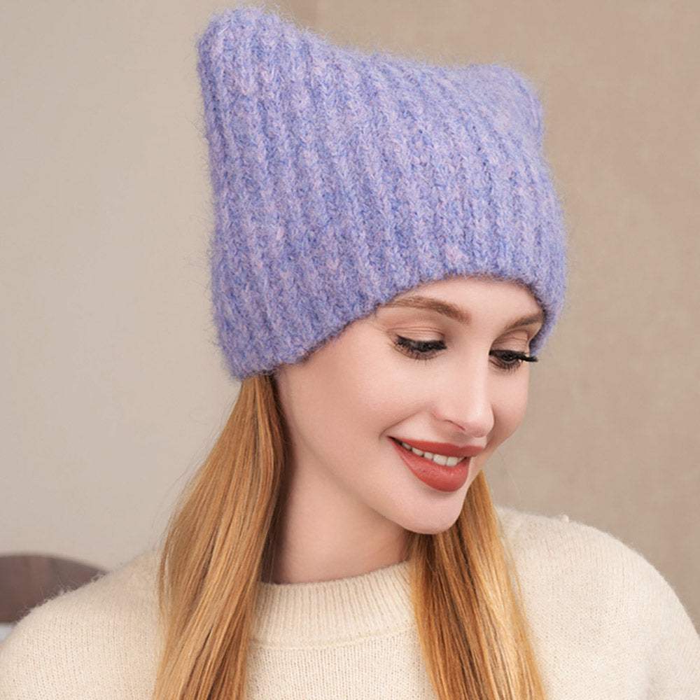 Cat Knit Beanie Hat - Madeline Love - Flyclothing LLC
