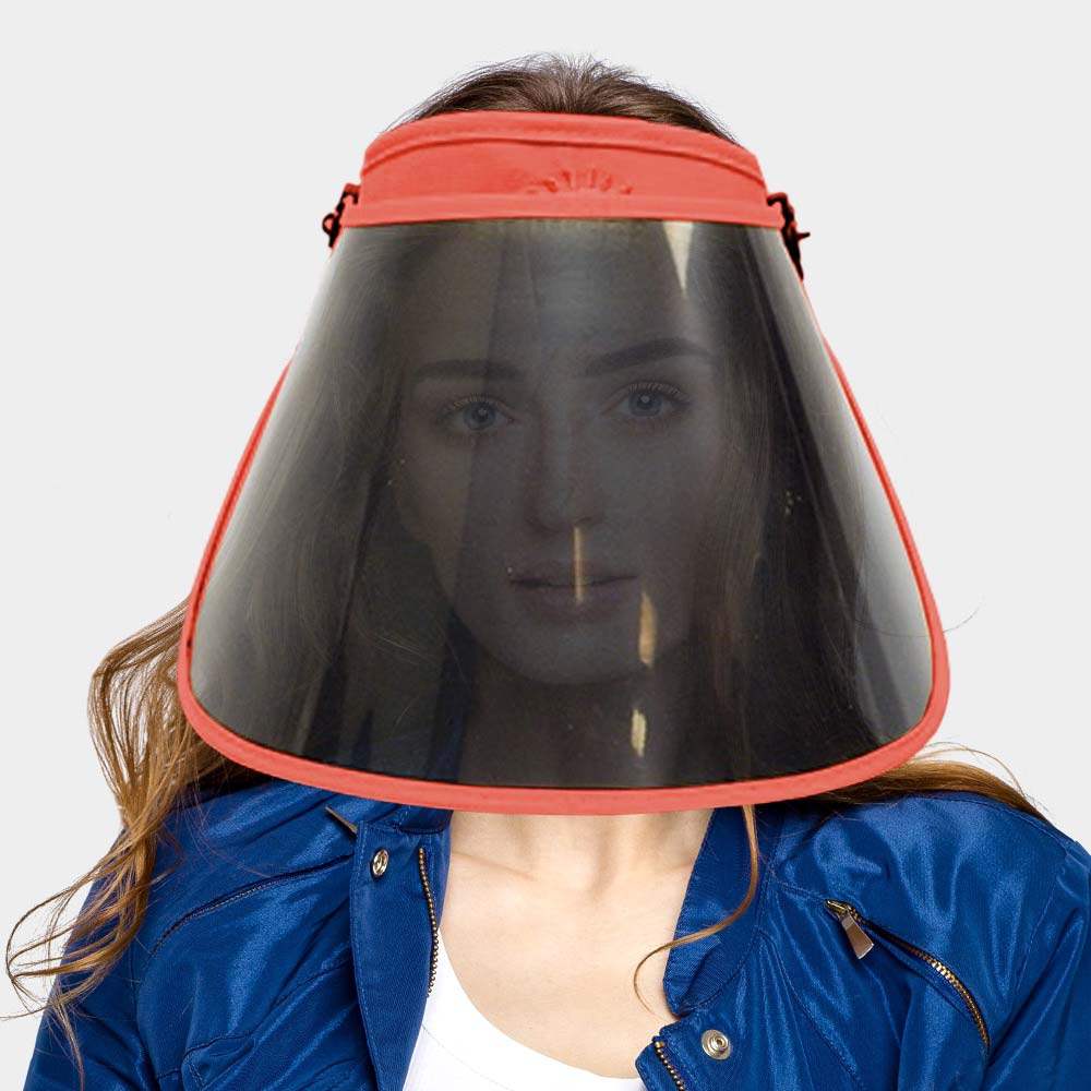 Solid Color Trim Stylish Face Shield / Visor Sun Hat - Madeline Love - Flyclothing LLC