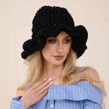 Plain Chunky Crochet Bucket Hat - Madeline Love - Flyclothing LLC