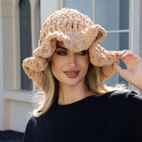 Plain Chunky Crochet Bucket Hat - Madeline Love - Flyclothing LLC