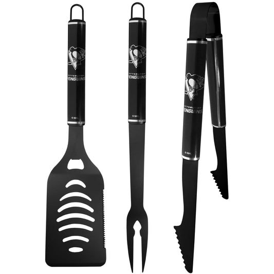 Pittsburgh Penguins® 3 pc Monochromatic BBQ Set - Siskiyou Buckle
