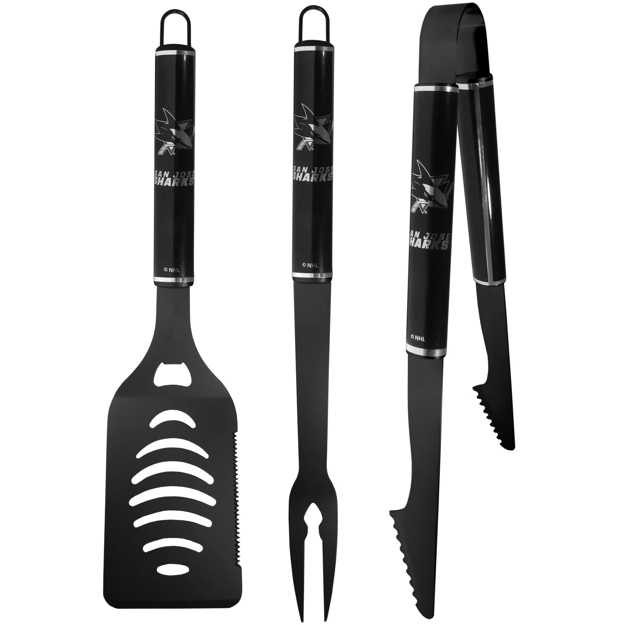 San Jose Sharks® 3 pc Monochromatic BBQ Set - Siskiyou Buckle - Flyclothing LLC