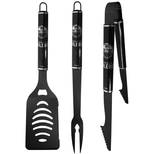 Edmonton Oilers® 3 pc Monochromatic BBQ Set - Siskiyou Buckle