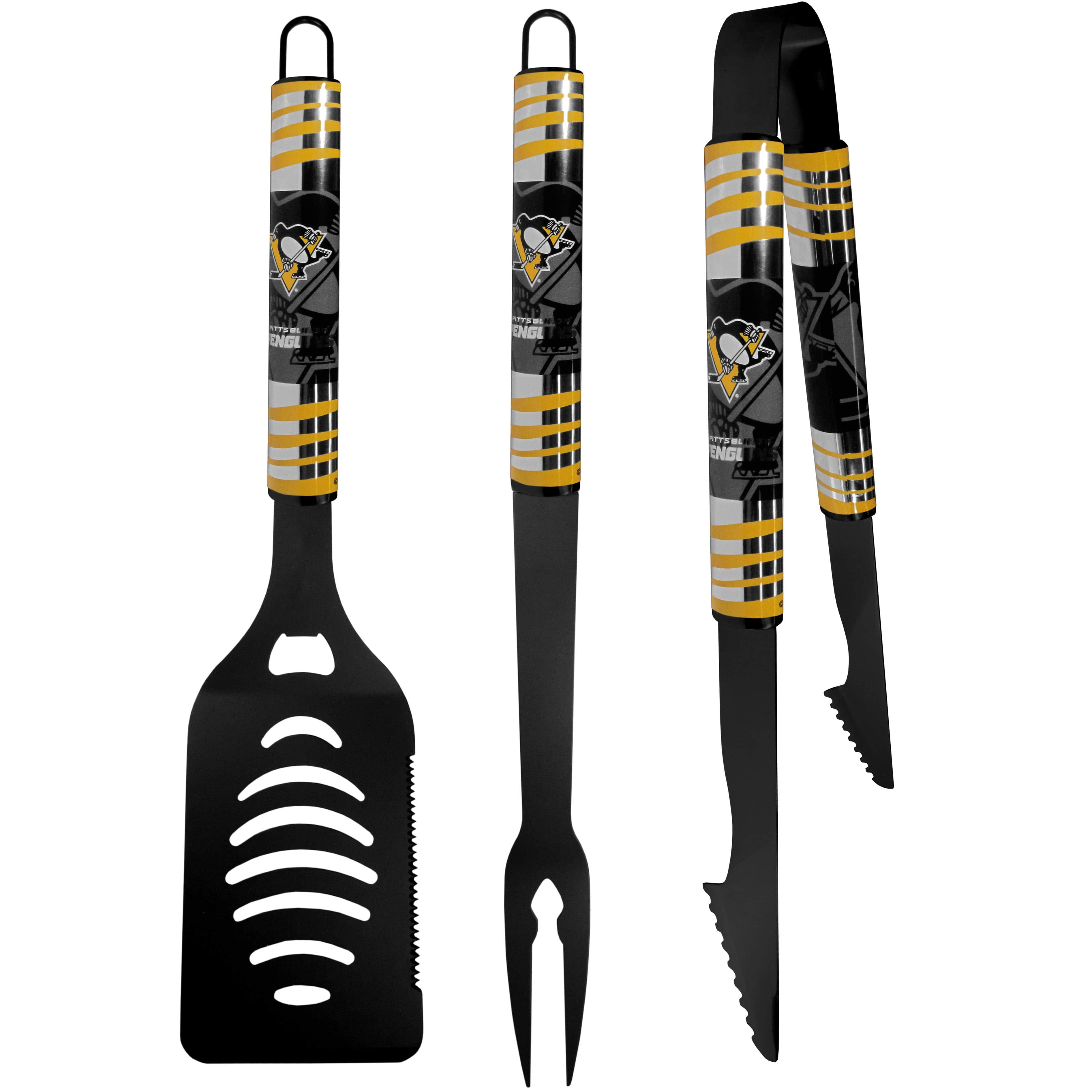 Pittsburgh Penguins® 3 pc Black Tailgater BBQ Set - Siskiyou Buckle