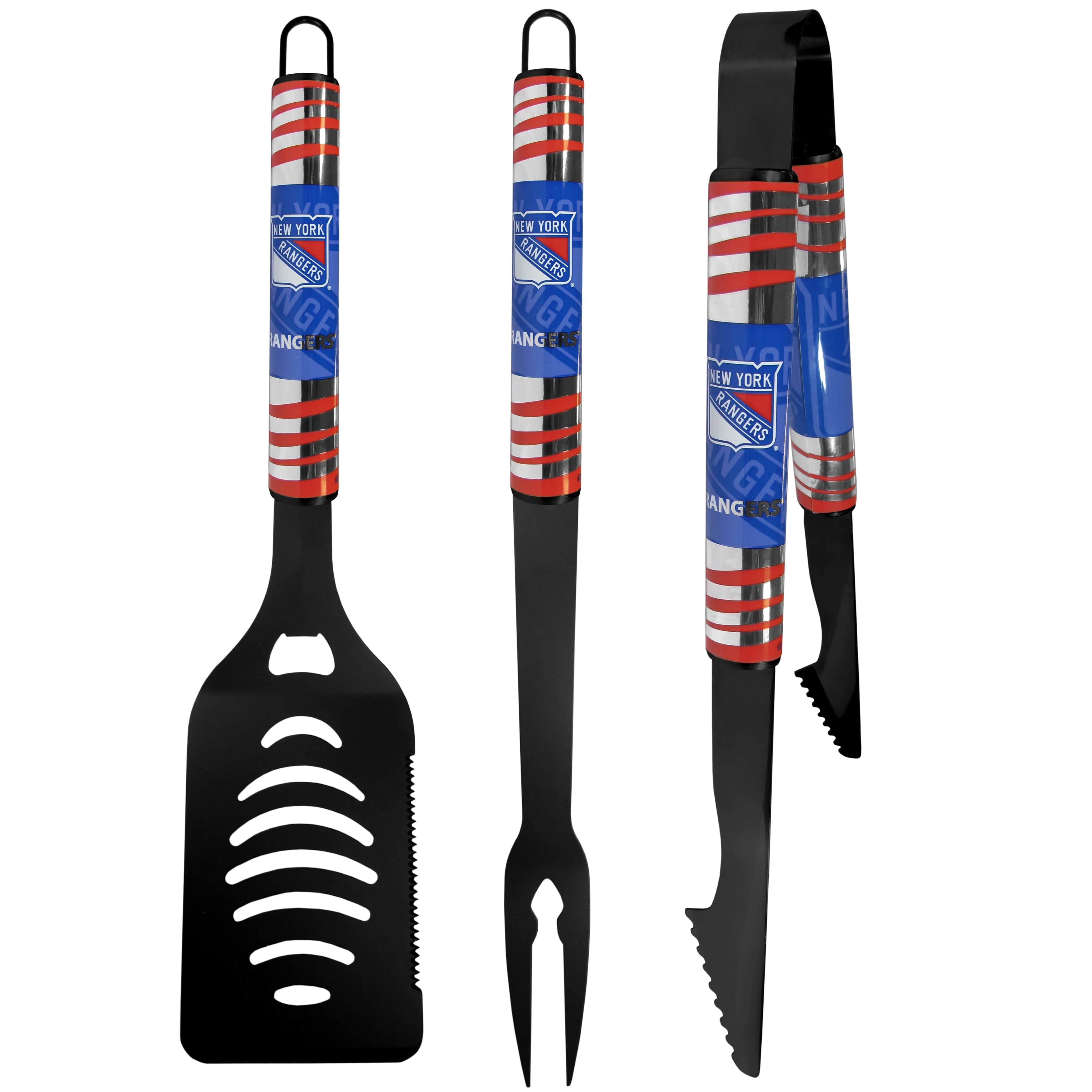 New York Rangers® 3 pc Black Tailgater BBQ Set - Siskiyou Buckle