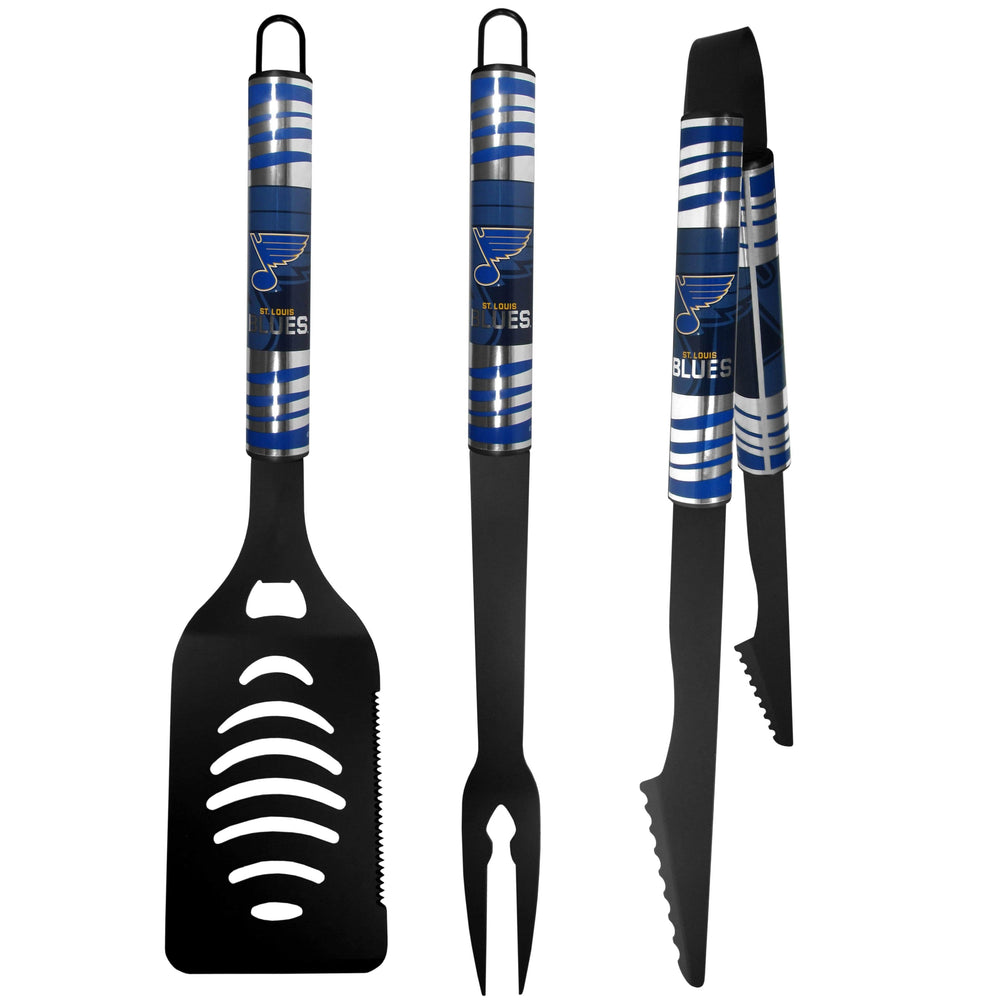 St. Louis Blues® 3 pc Black Tailgater BBQ Set - Siskiyou Buckle
