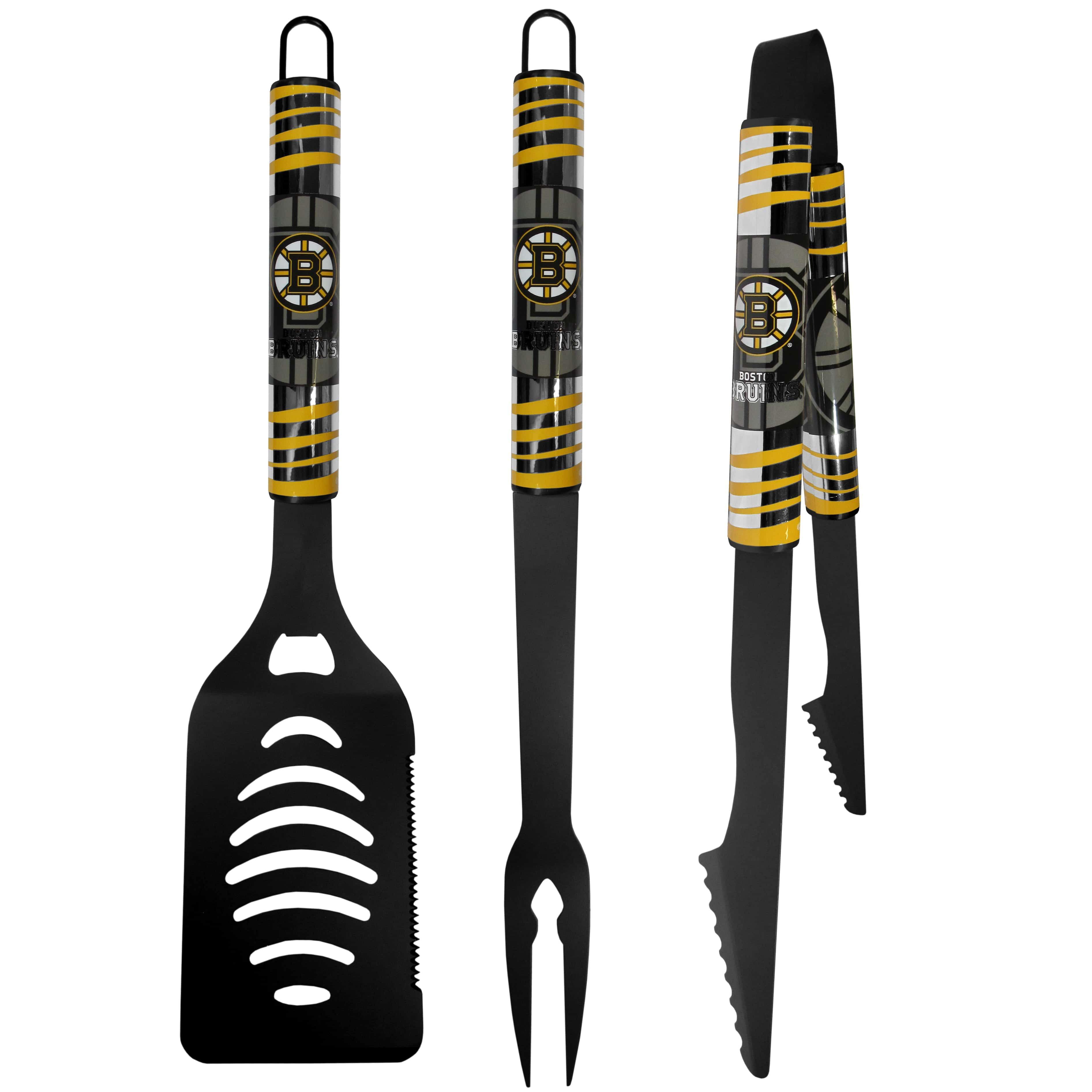 Boston Bruins® 3 pc Black Tailgater BBQ Set - Siskiyou Buckle