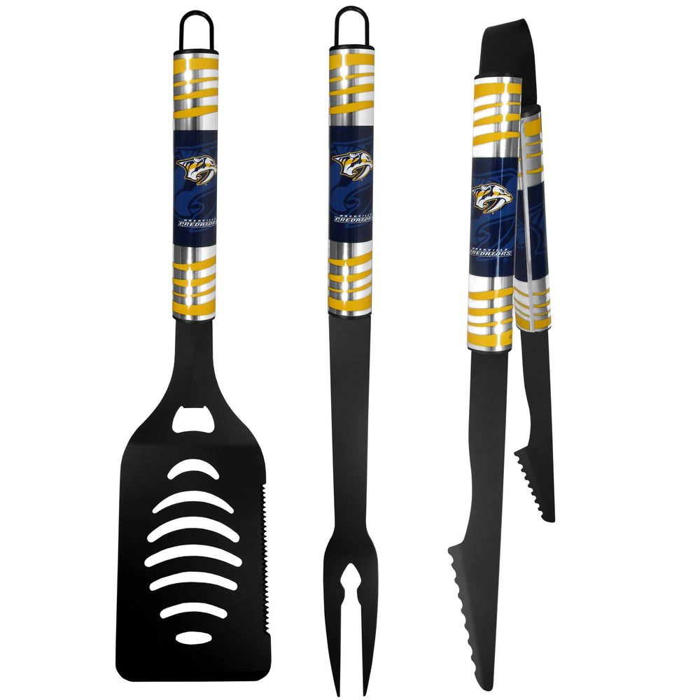 Nashville Predators® 3 pc Black Tailgater BBQ Set - Siskiyou Buckle