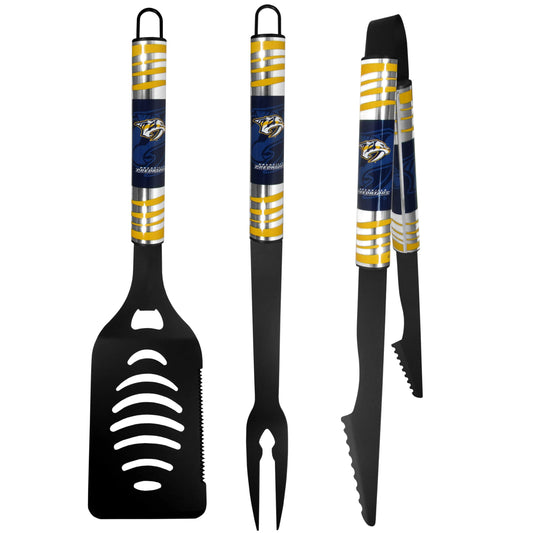 Nashville Predators® 3 pc Black Tailgater BBQ Set - Siskiyou Buckle