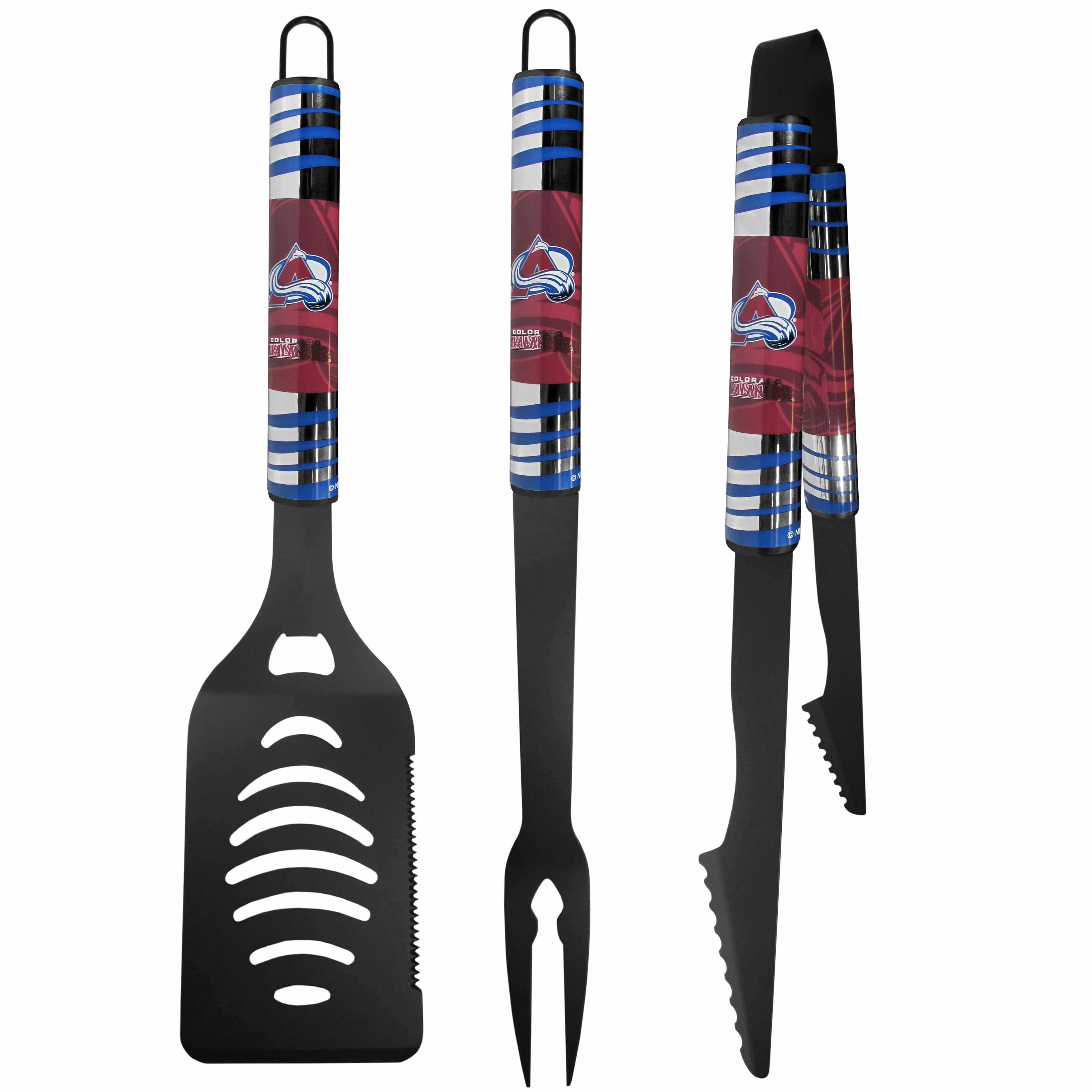 Colorado Avalanche® 3 pc Black Tailgater BBQ Set - Siskiyou Buckle