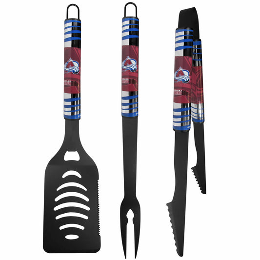 Colorado Avalanche® 3 pc Black Tailgater BBQ Set - Siskiyou Buckle