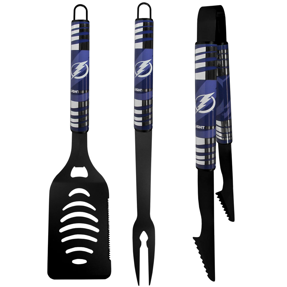 Tampa Bay Lightning® 3 pc Black Tailgater BBQ Set - Siskiyou Buckle