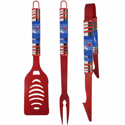 New York Rangers® 3 pc Color BBQ Tool Set - New York Islanders