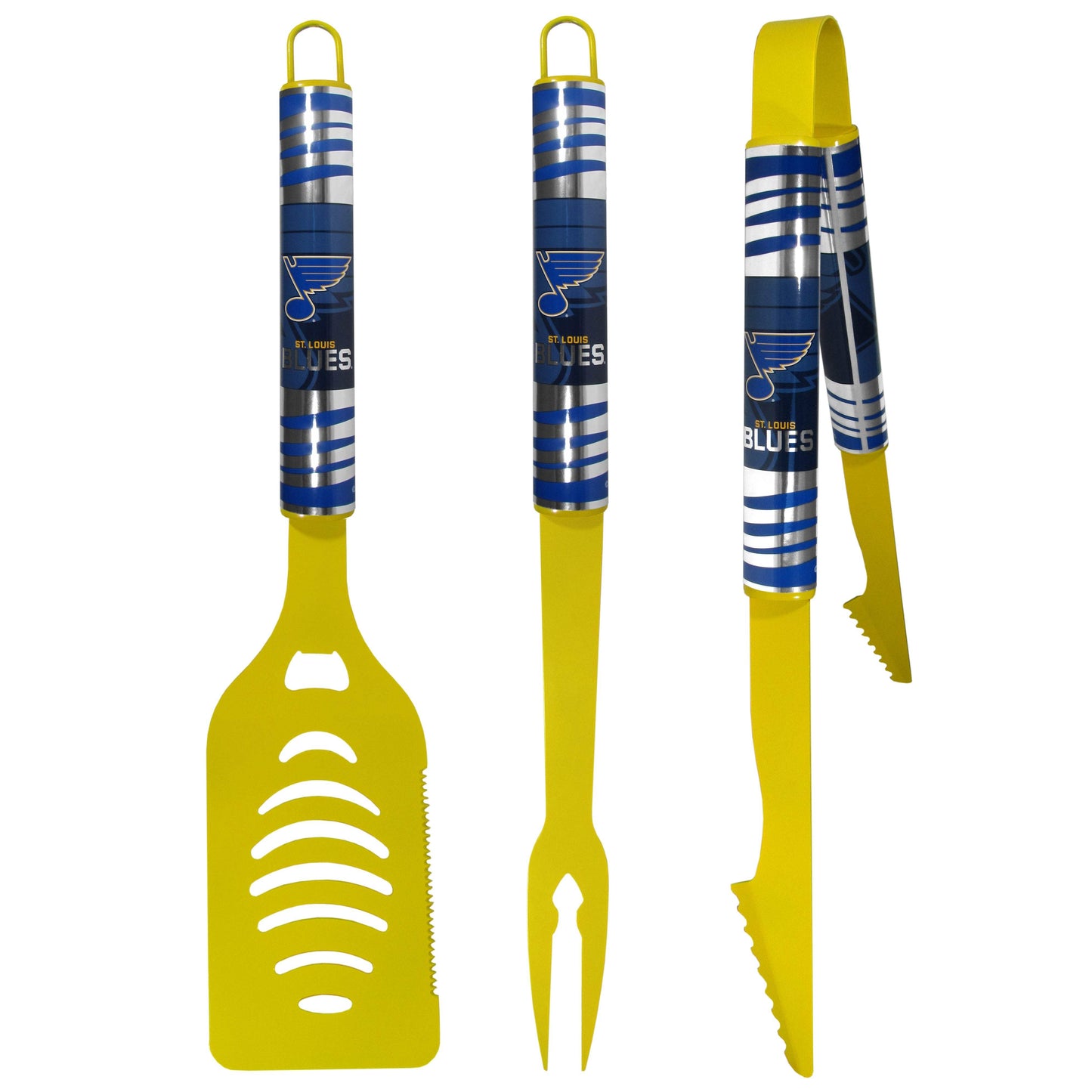 St. Louis Blues® 3 pc Color BBQ Tool Set - St. Louis Blues - Flyclothing LLC