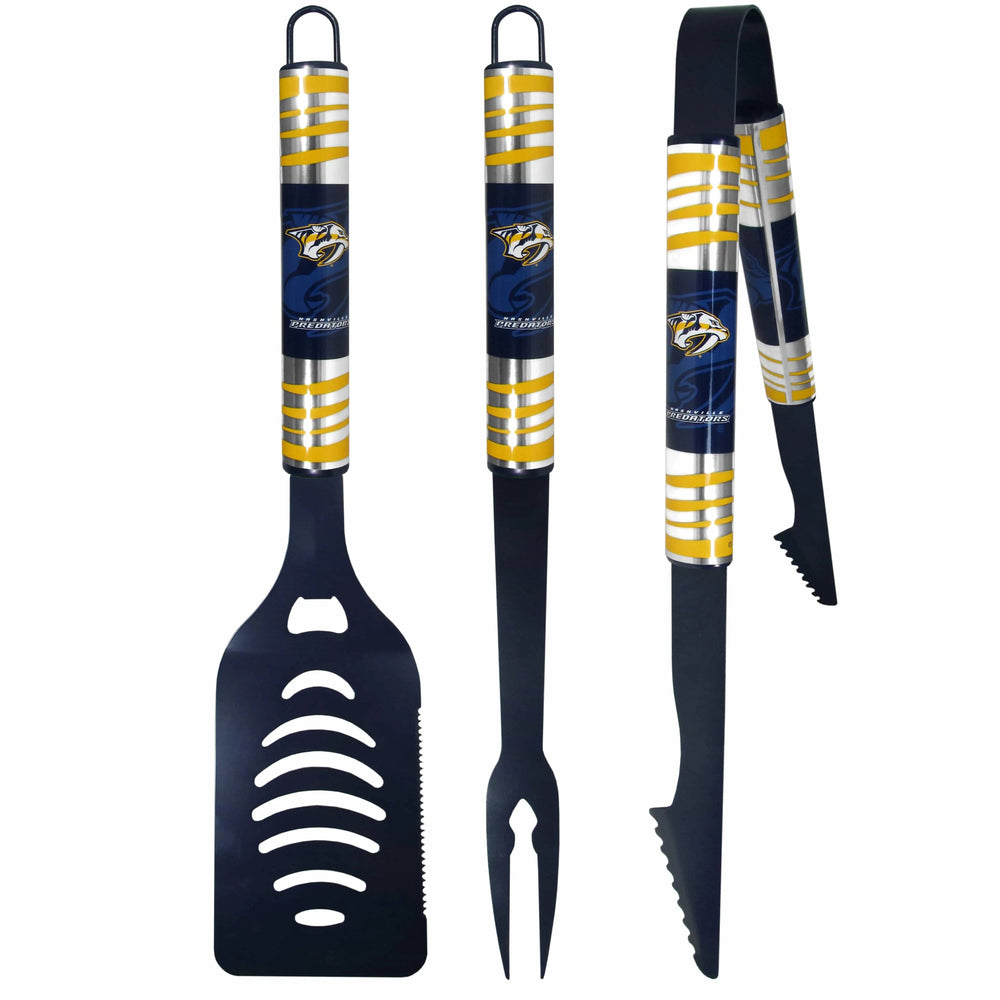 Nashville Predators® 3 pc Color BBQ Tool Set - Nashville Predators