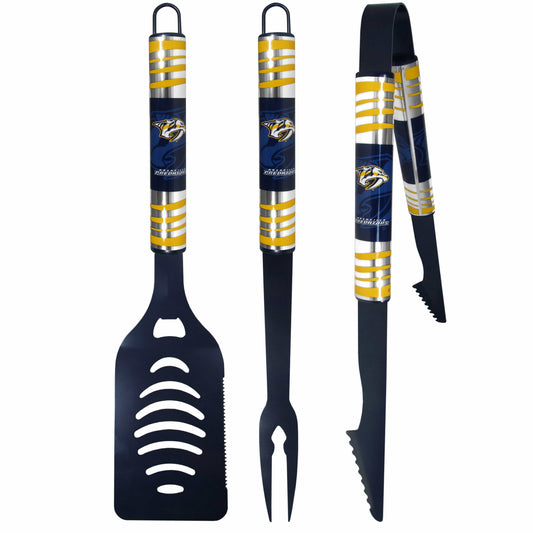 Nashville Predators® 3 pc Color BBQ Tool Set - Nashville Predators