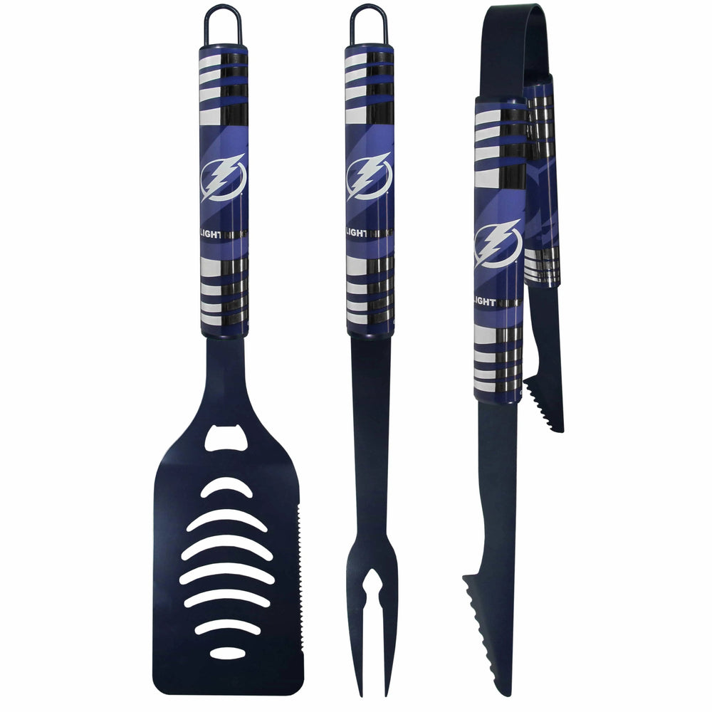 Tampa Bay Lightning® 3 pc Color BBQ Tool Set - Tampa Bay Lightning