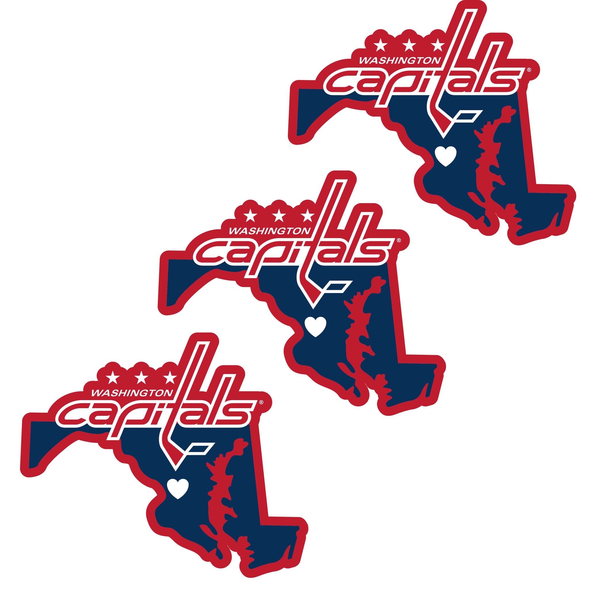 Washington Capitals® Home State Decal, 3pk