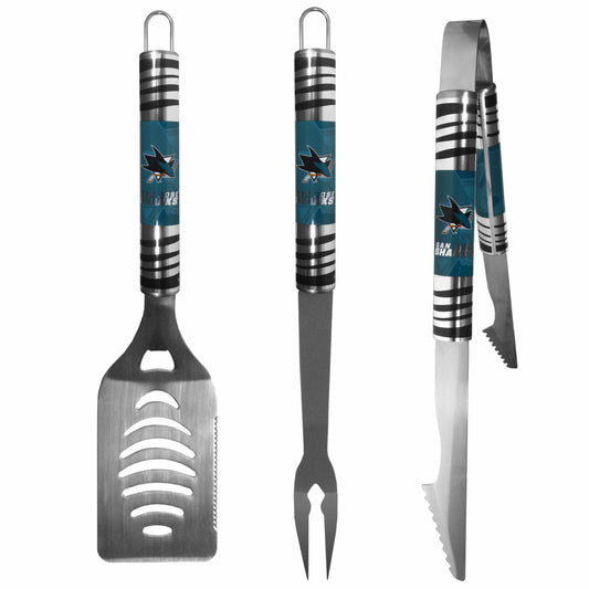 San Jose Sharks® 3 pc Tailgater BBQ Tools - San Jose Sharks