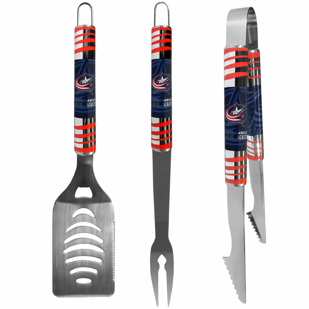 Columbus Blue Jackets® 3 pc Tailgater BBQ Tools - Columbus Blue Jackets