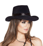 Roma Costume Black Cowboy Hat H4571 - Roma Costume - Flyclothing LLC