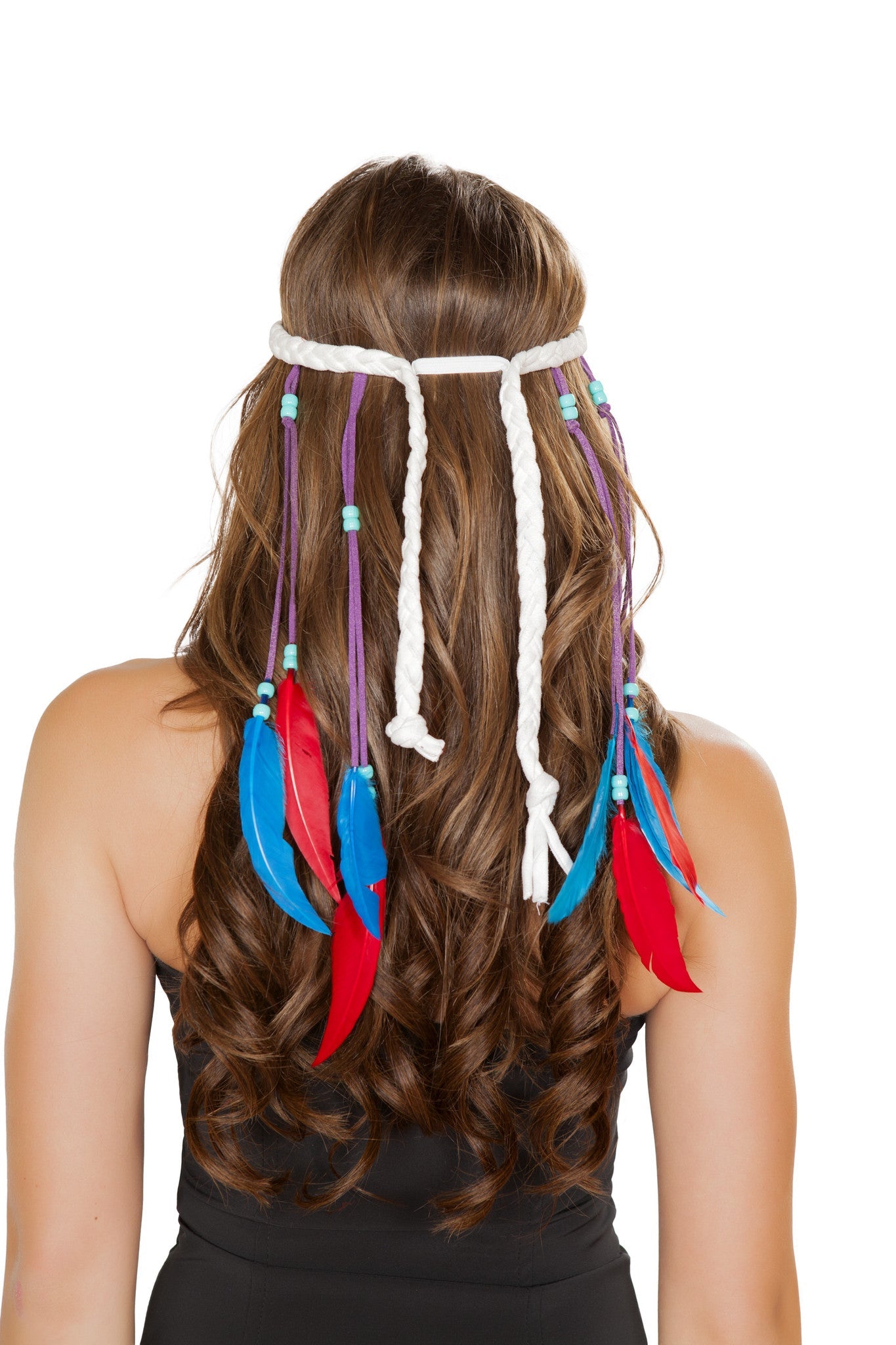 Roma Costume White Indian Headband Costume H4724 - Roma Costume - Flyclothing LLC