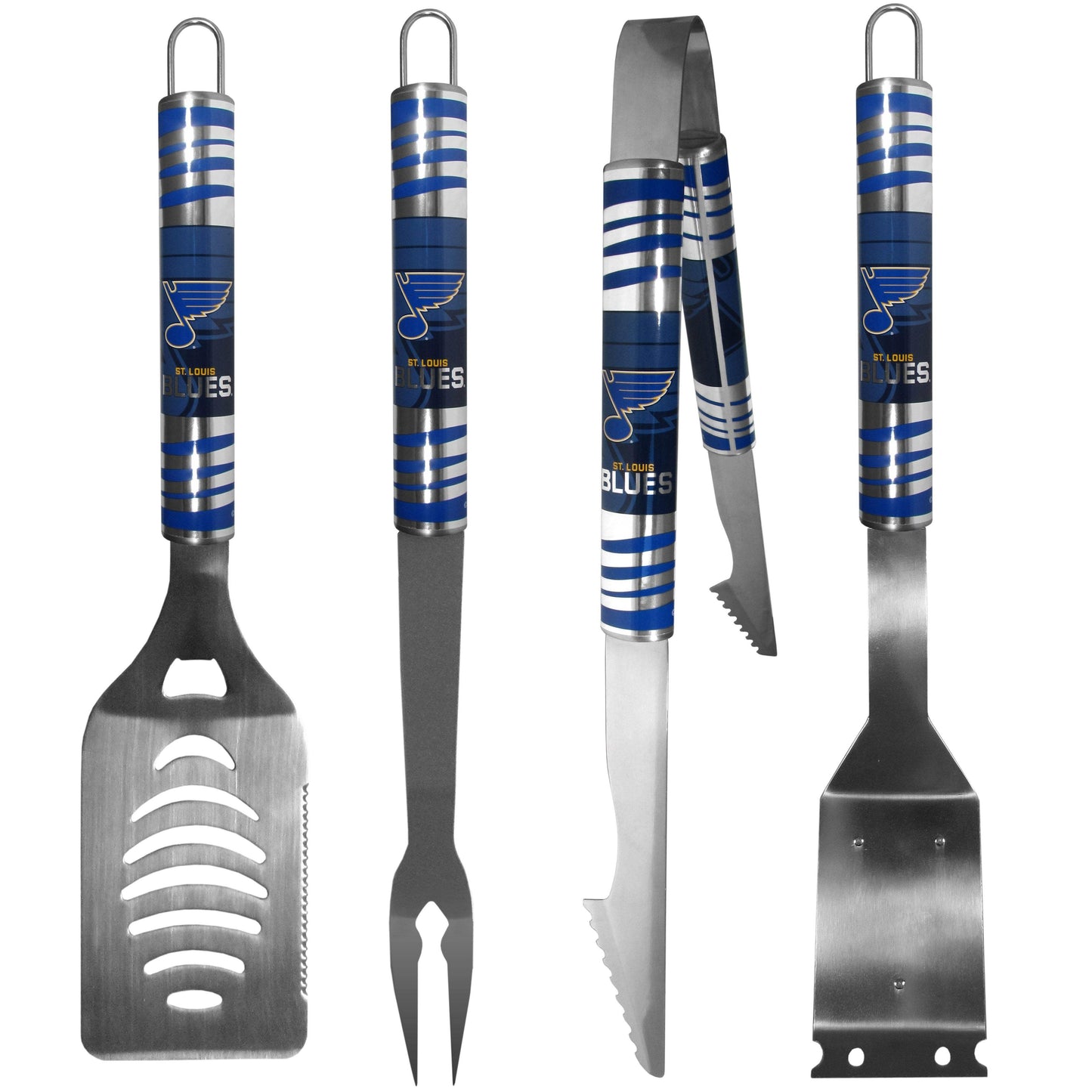 St. Louis Blues® 4 pc Steel Grill Tool Set - Siskiyou - Flyclothing LLC