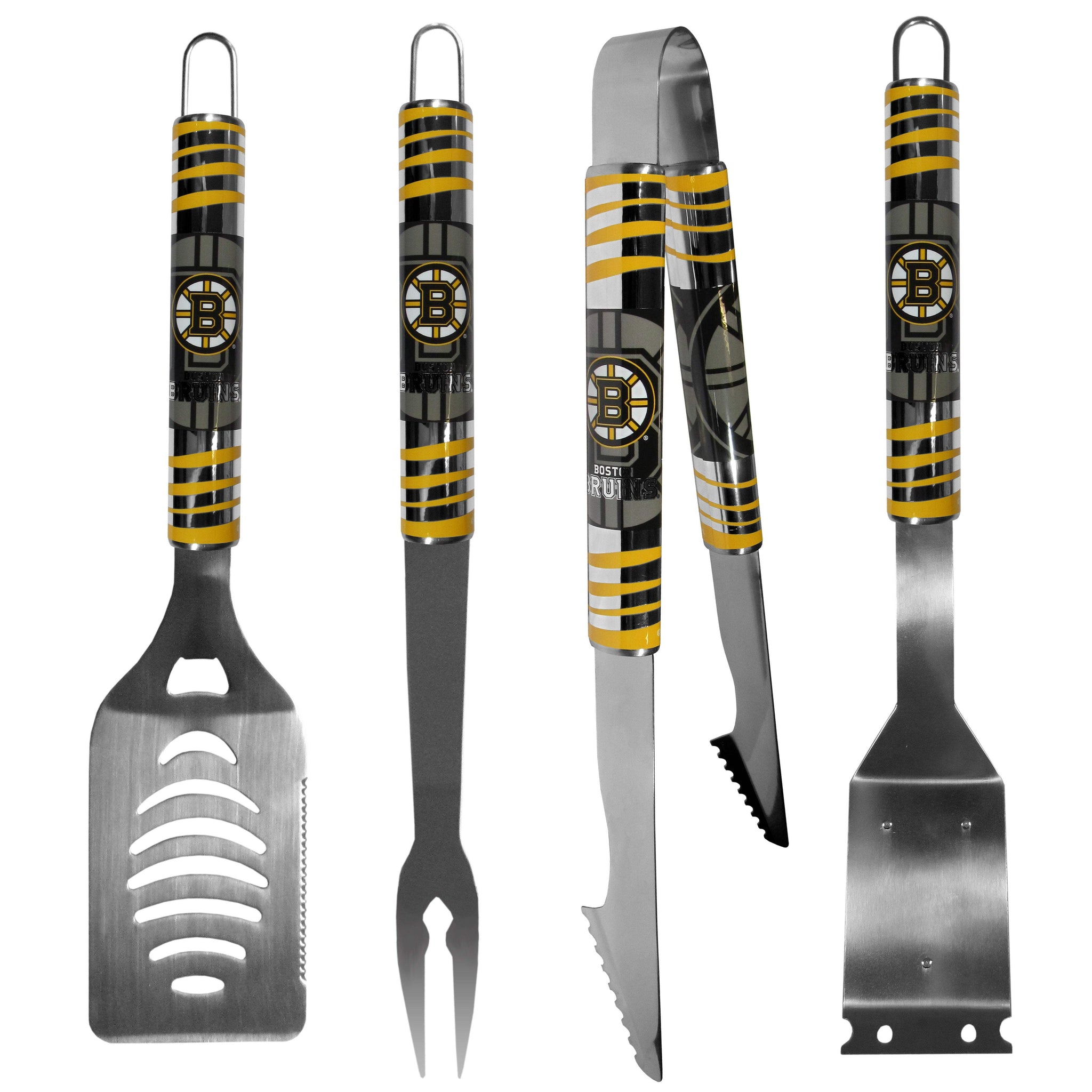 Boston Bruins® 4 pc Steel Grill Tool Set - Siskiyou - Flyclothing LLC
