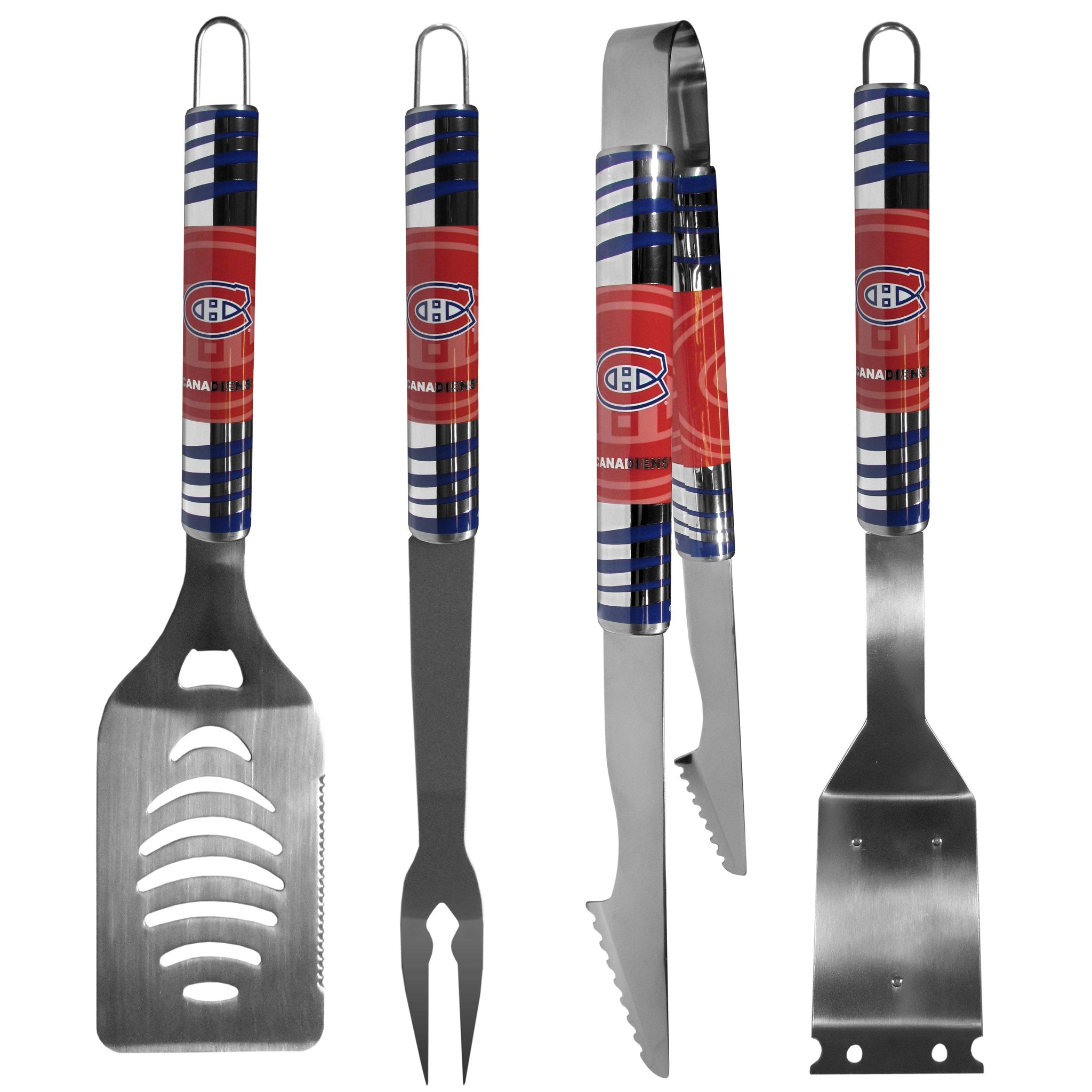 Montreal Canadiens® 4 pc Steel Grill Tool Set - Siskiyou - Flyclothing LLC