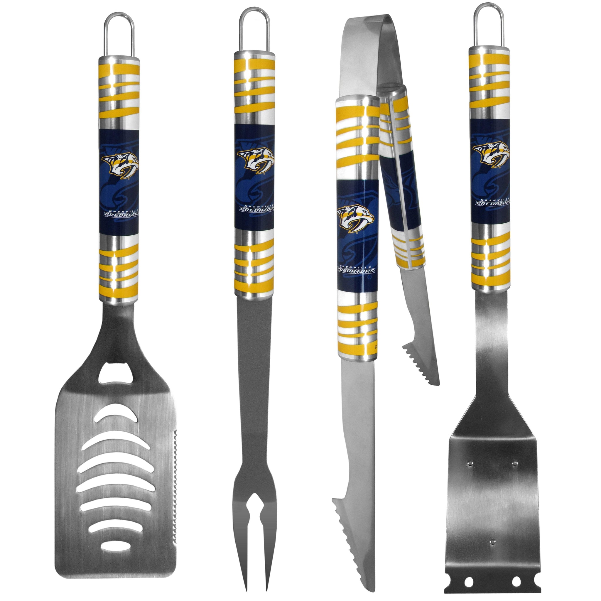 Nashville Predators® 4 pc Steel Grill Tool Set - Siskiyou - Flyclothing LLC