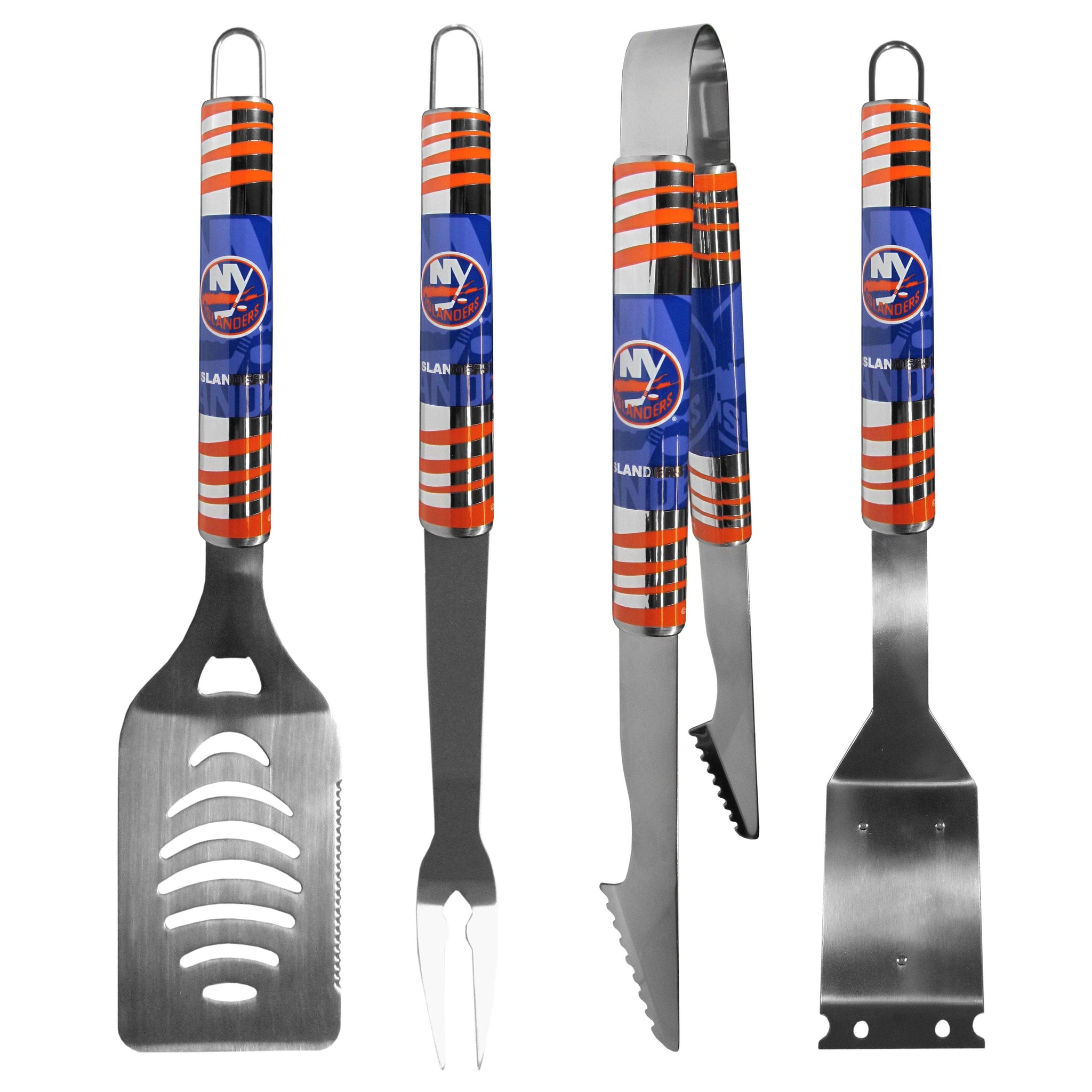 New York Islanders® 4 pc Steel Grill Tool Set - Siskiyou - Flyclothing LLC