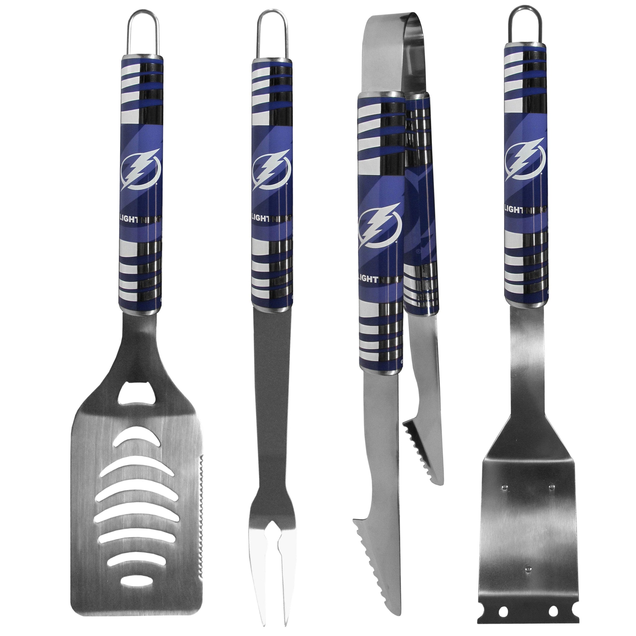 Tampa Bay Lightning® 4 pc Steel Grill Tool Set - Siskiyou - Flyclothing LLC