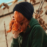 Ribbed Knit Cuffed Beanie Hat - Madeline Love - Flyclothing LLC