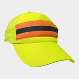 Stripe Pointed Neon Baseball Cap - Madeline Love - Flyclothing LLC