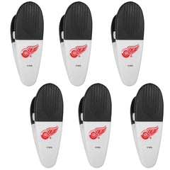Detroit Red Wings Chip Clip Magnets, 6pk - Siskiyou Buckle