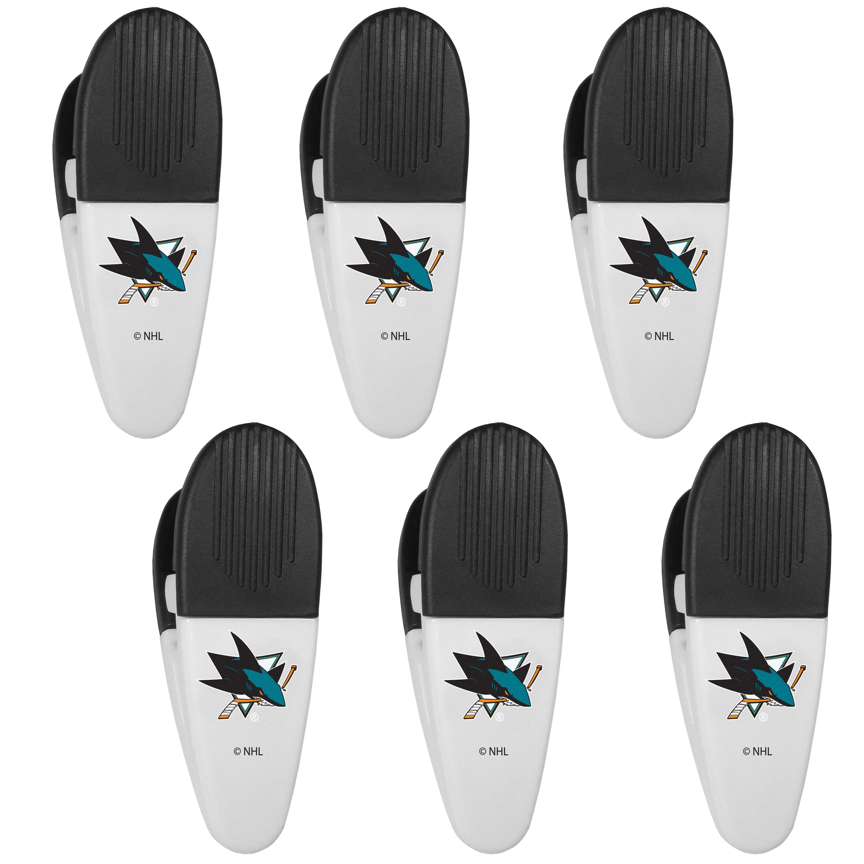 San Jose Sharks Chip Clip Magnets, 6pk - Siskiyou Buckle
