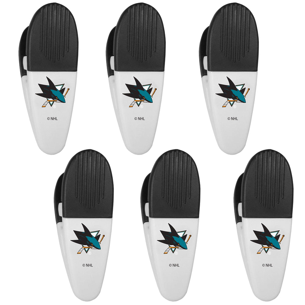 San Jose Sharks Chip Clip Magnets, 6pk - Siskiyou Buckle
