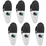 San Jose Sharks Chip Clip Magnets, 6pk - Siskiyou Buckle