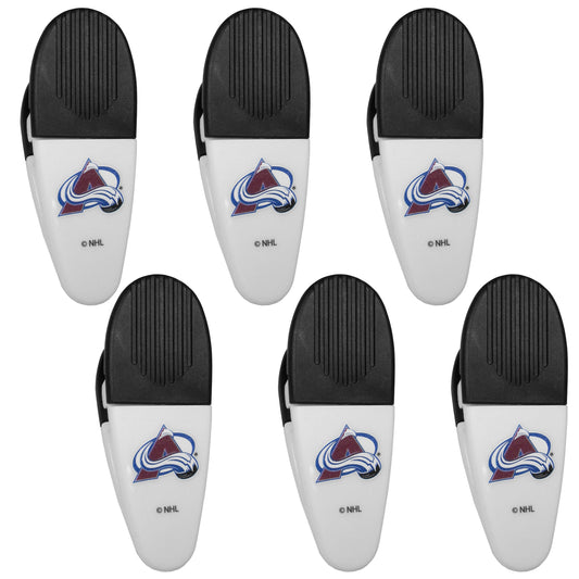 Colorado Avalanche Chip Clip Magnets, 6pk - Siskiyou Buckle