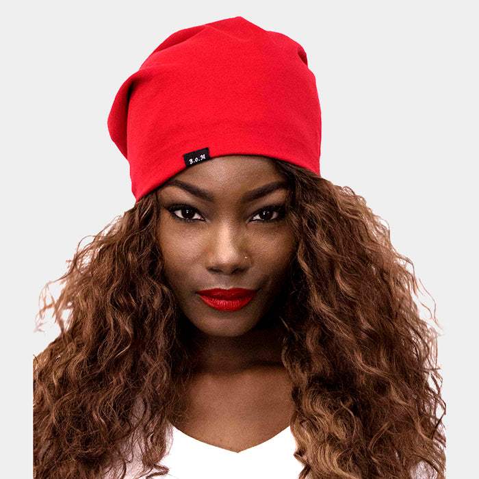 Solid Satin Lined Beanie Hat - Madeline Love - Flyclothing LLC