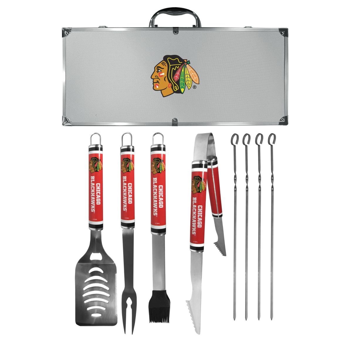 Chicago Blackhawks® 8 pc Logo BBQ Set
