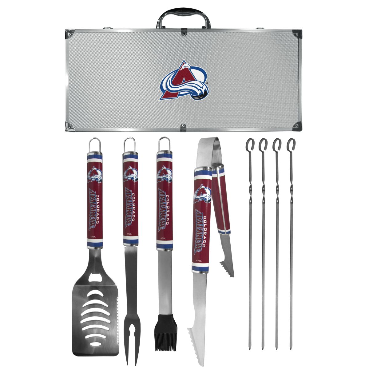 Colorado Avalanche® 8 pc Logo BBQ Set